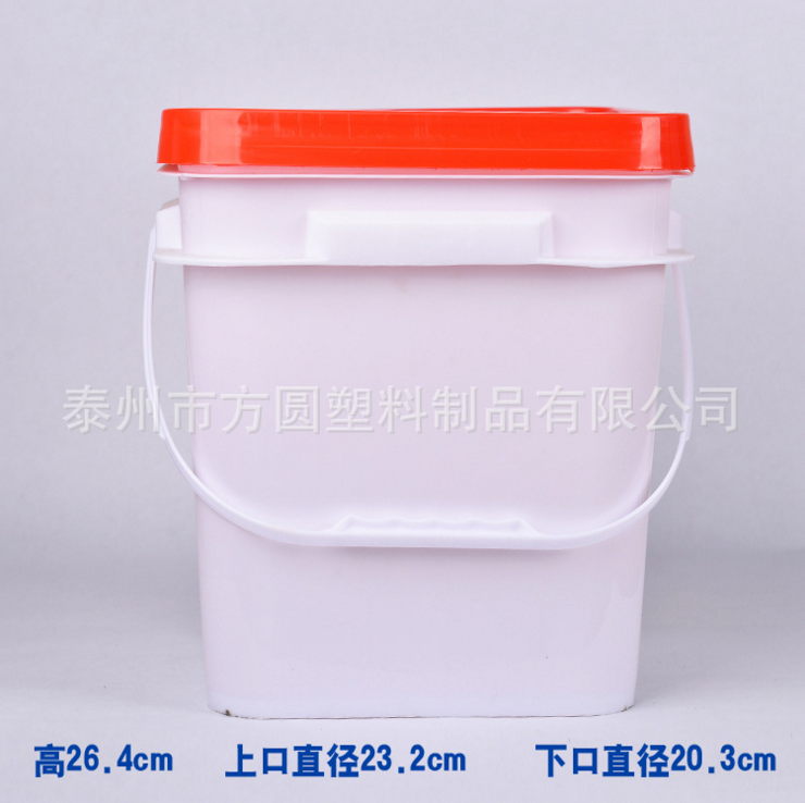 10L塑料方桶白色，10L涂料方桶，10公斤化肥方桶防水桶